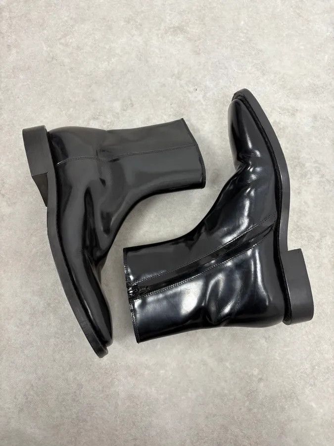 Balenciaga Balenciaga Black Squared Leather Boots Size US 7.5 / IT 37.5 - 6 Thumbnail