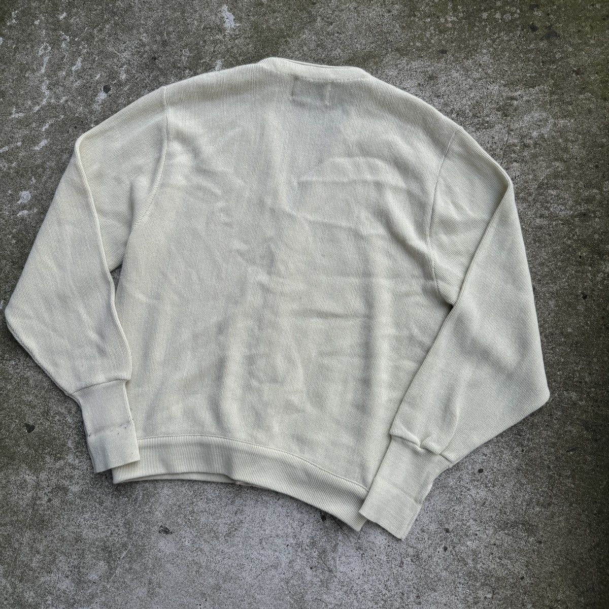 Vintage 1980s London Fog Made in USA Cream Acrylic Cardigan Sweater Size US XL / EU 56 / 4 - 10 Thumbnail