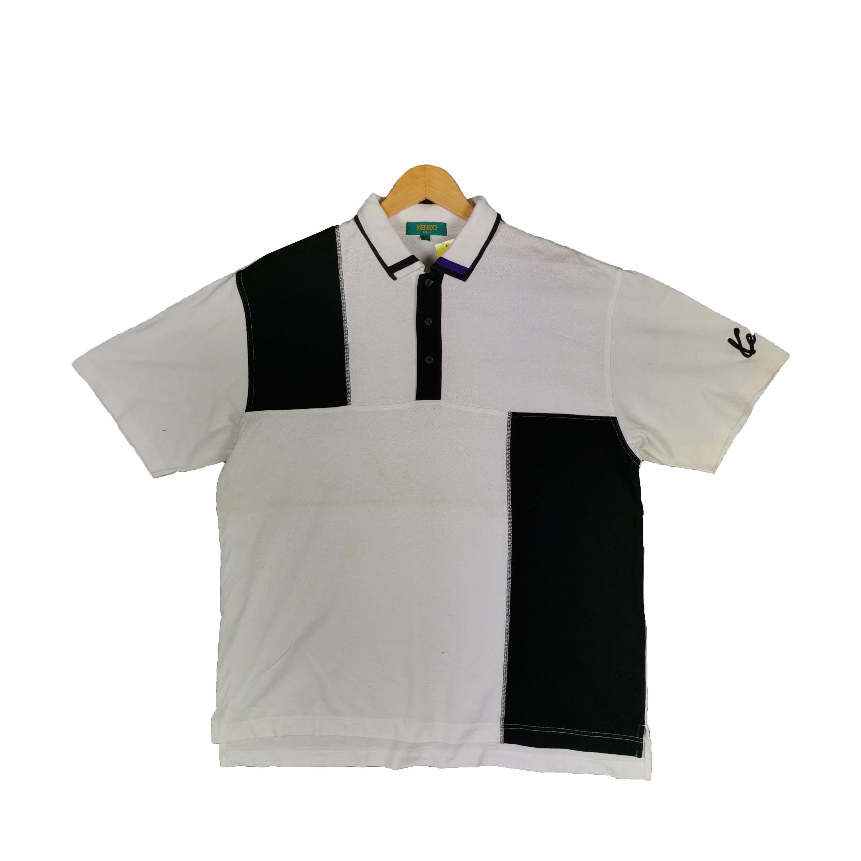 Kenzo Vintage 90s Kenzo T-shirt Kenzo Paris Patchwork Polo's Tees Size US XL / EU 56 / 4 - 1 Thumbnail