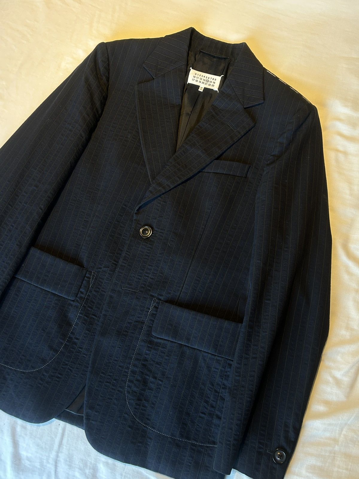 Maison Margiela MAISON MARGIELA SS2020 PINSTRIPED BLAZER Size 50R - 5 Thumbnail
