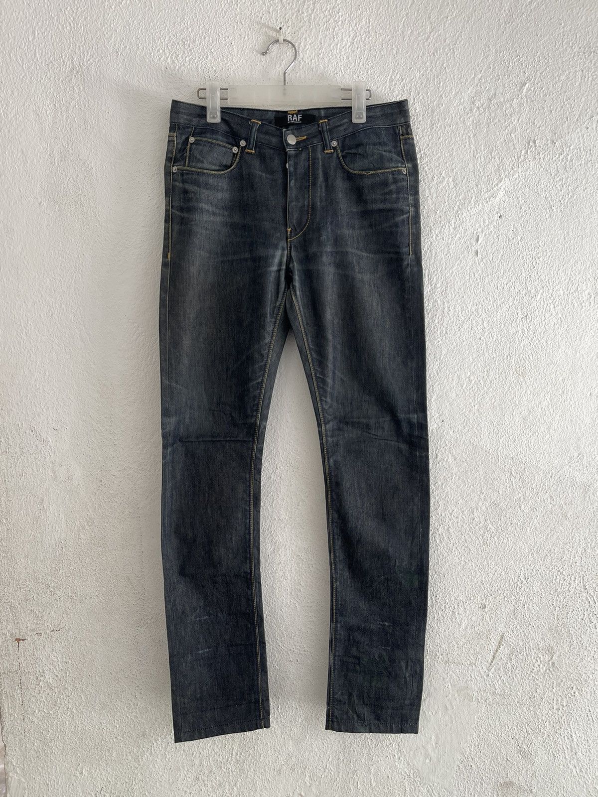 Raf by Raf Simons Raf by Raf Simmons- Waxed/ Coated Denim Pants