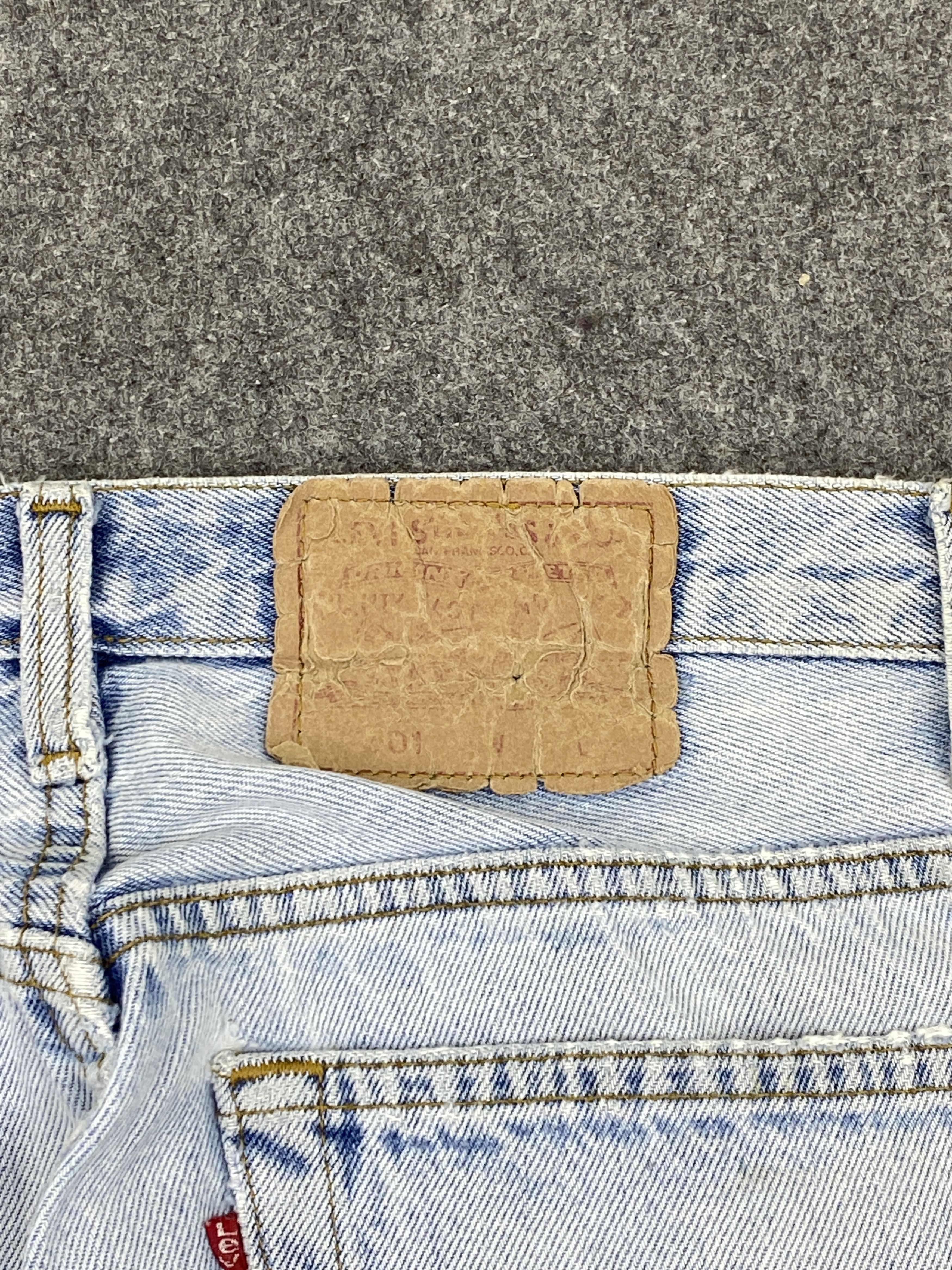 Levi's Vintage 80s Levis 501 Sex Pistols Custom Made Jeans DP2724 Size US 30 / EU 46 - 5 Thumbnail