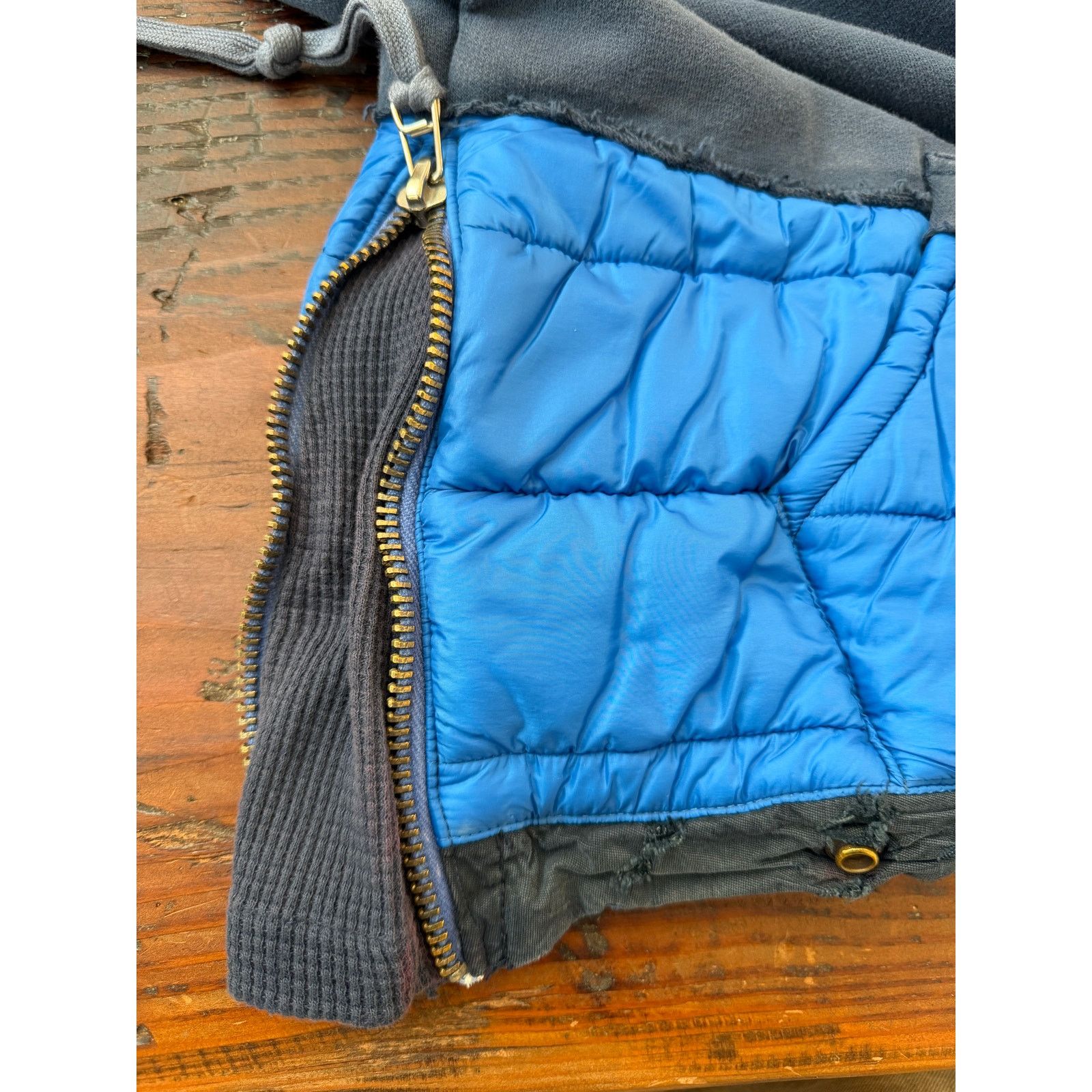 Greg Lauren Greg Lauren x Moncler SAMPLE Destroyed Puffy Collide Hoodie Size US L / EU 52-54 / 3 - 6 Thumbnail