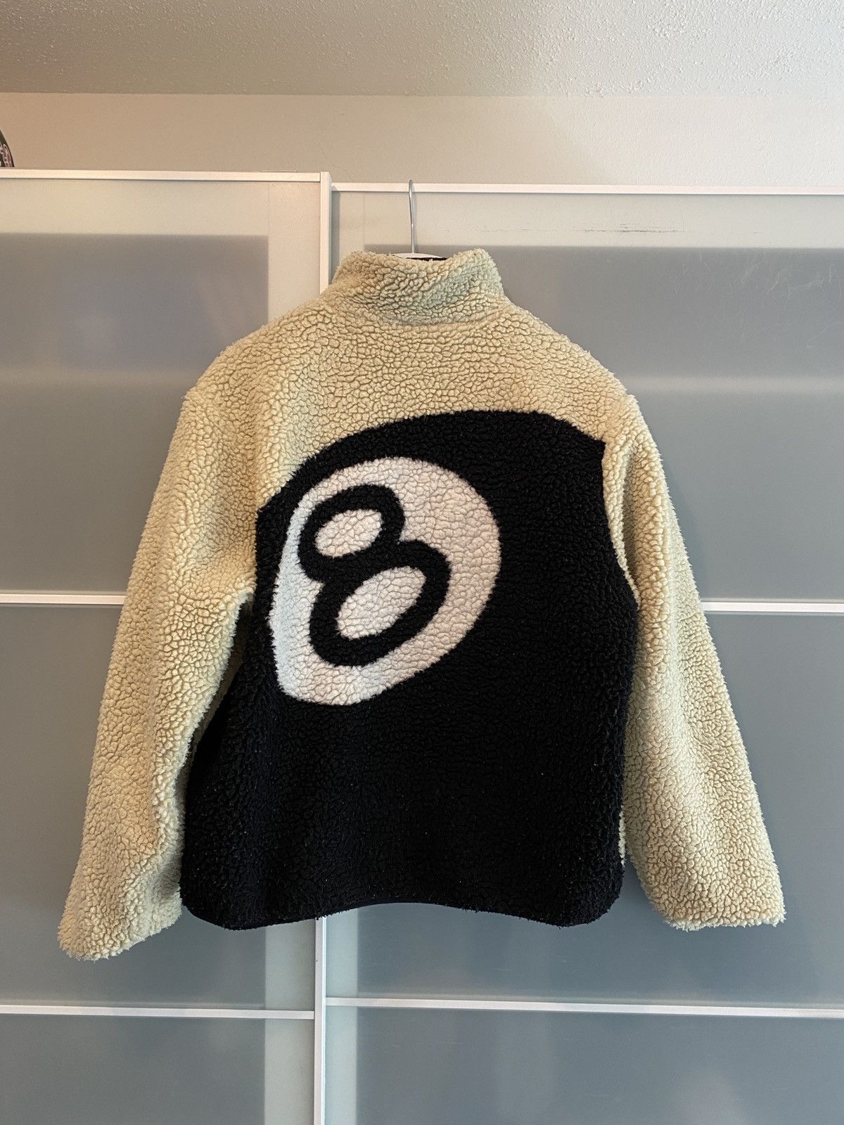 Stussy tribe sherpa jacket cream hot sale