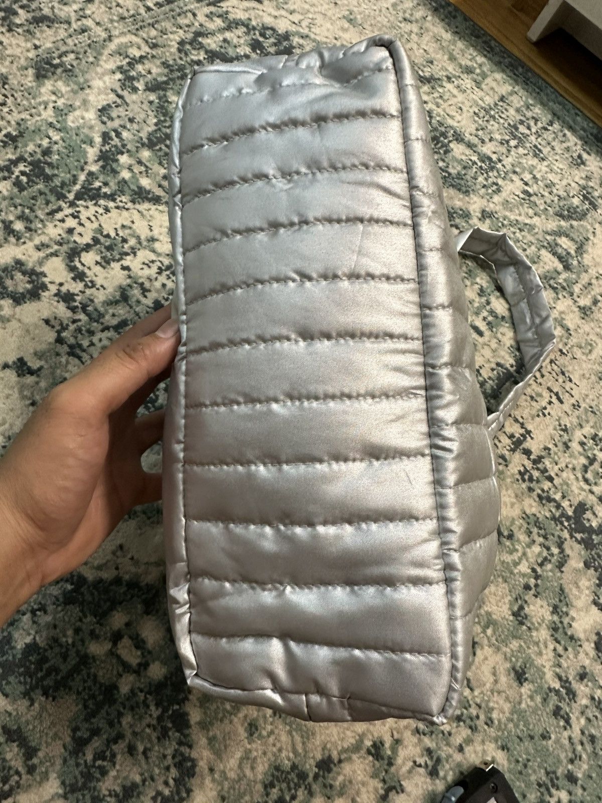 Issey Miyake Plantation By Issey Miyake Silver Puffer Tote Bag Size ONE SIZE - 10 Thumbnail
