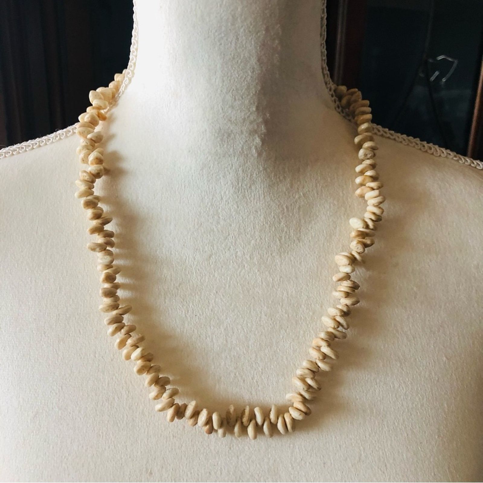 Vintage Vintage boho Scolecite beaded necklace Size ONE SIZE - 2 Thumbnail
