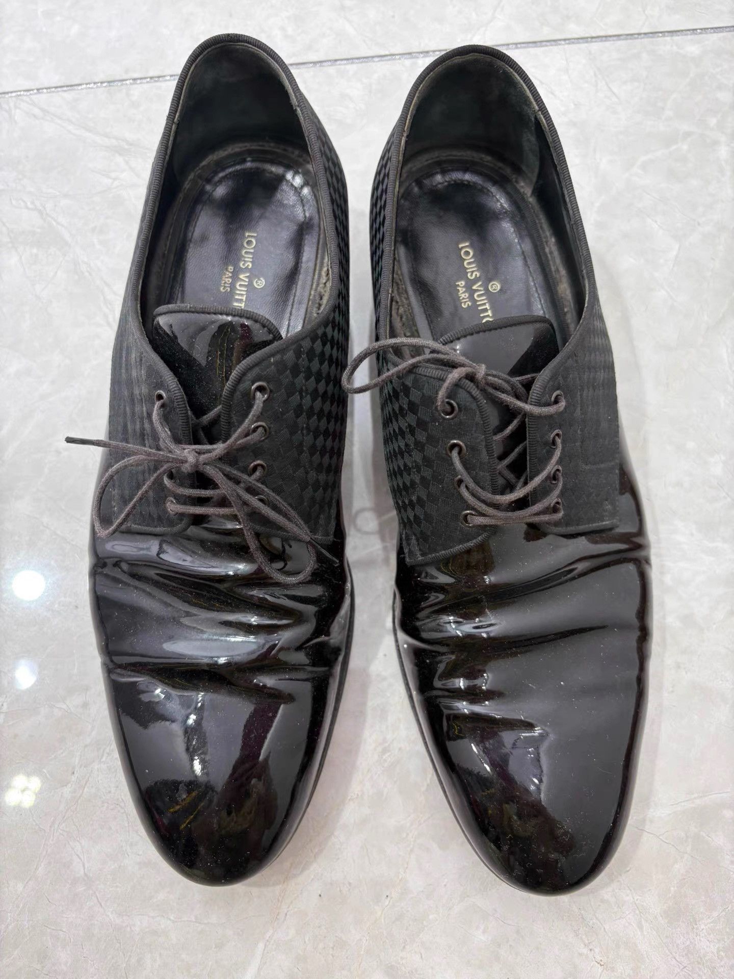 Louis Vuitton Louis Vuitton Patent Leather Men's Shoes K29 Size US 9 / EU 42 - 1 Thumbnail