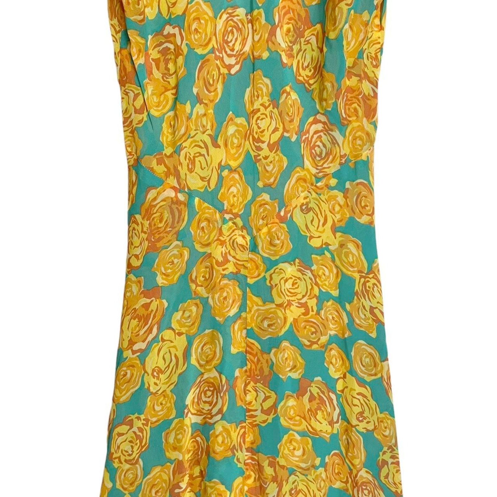 Betsey Johnson VTG 90s Betsey Johnson New York silk floral maxi dress Sz M Size M / US 6-8 / IT 42-44 - 6 Thumbnail