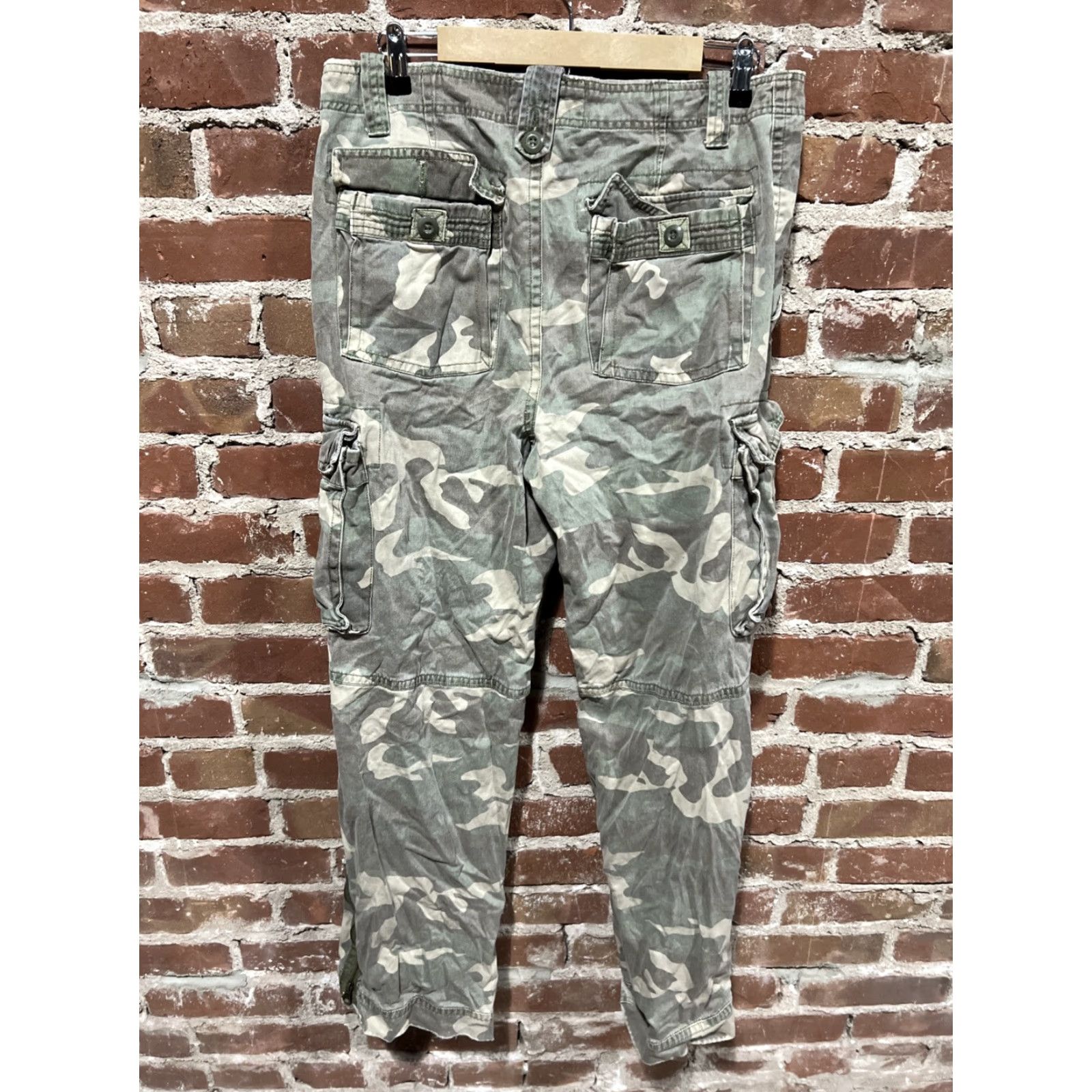 Vintage VTG Nobo Pants Mens 34x34 Tan Baggy Straight Camo Cargo Mid Rise Y2K Size US 34 / EU 50 - 3 Thumbnail