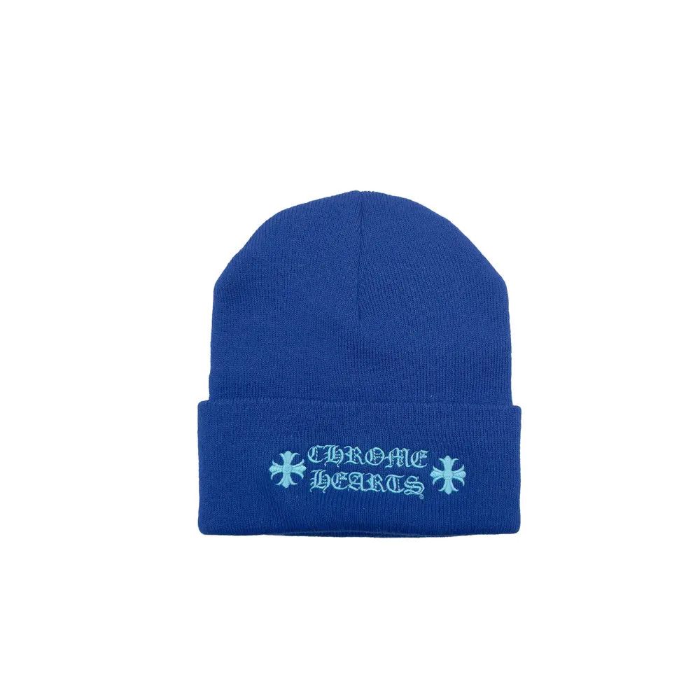Chrome Hearts Chrome Hearts Embroidered Logo Blue Beanie Size ONE SIZE - 1 Thumbnail