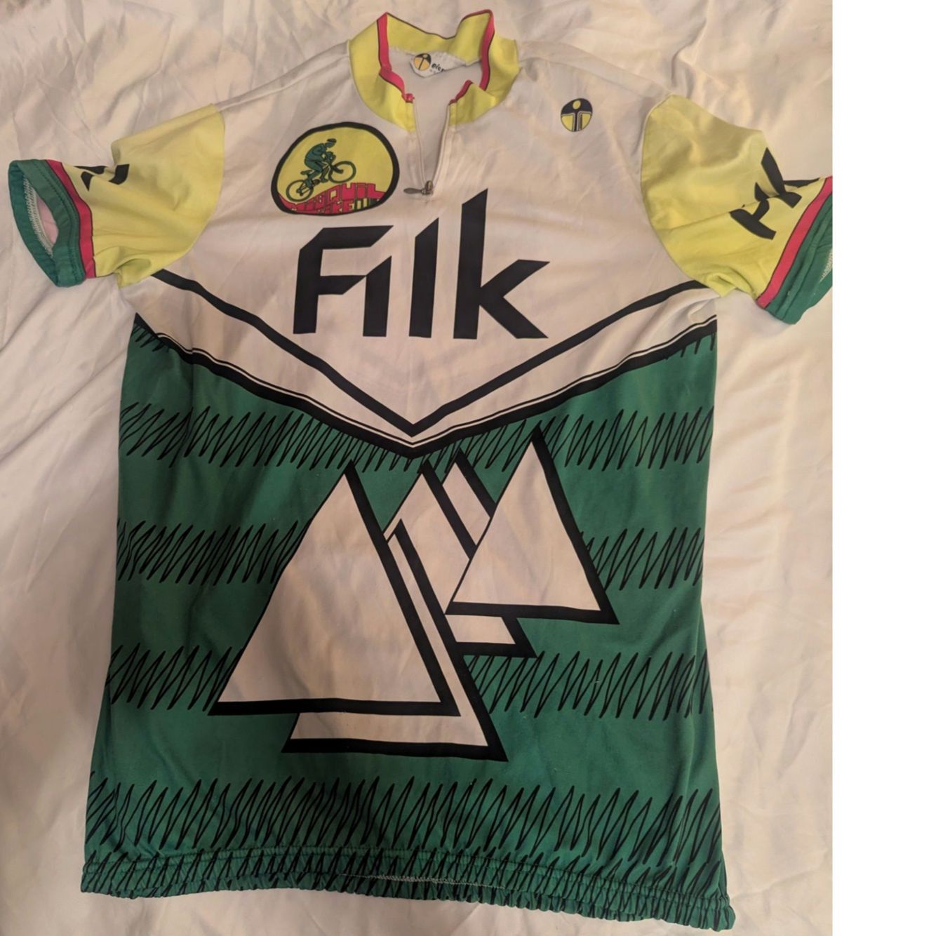 PEARL iZUMi Vtg Giessegi Cycling Jersey Med Made In Italy Filk Rare 90s Size US M / EU 48-50 / 2 - 1 Thumbnail