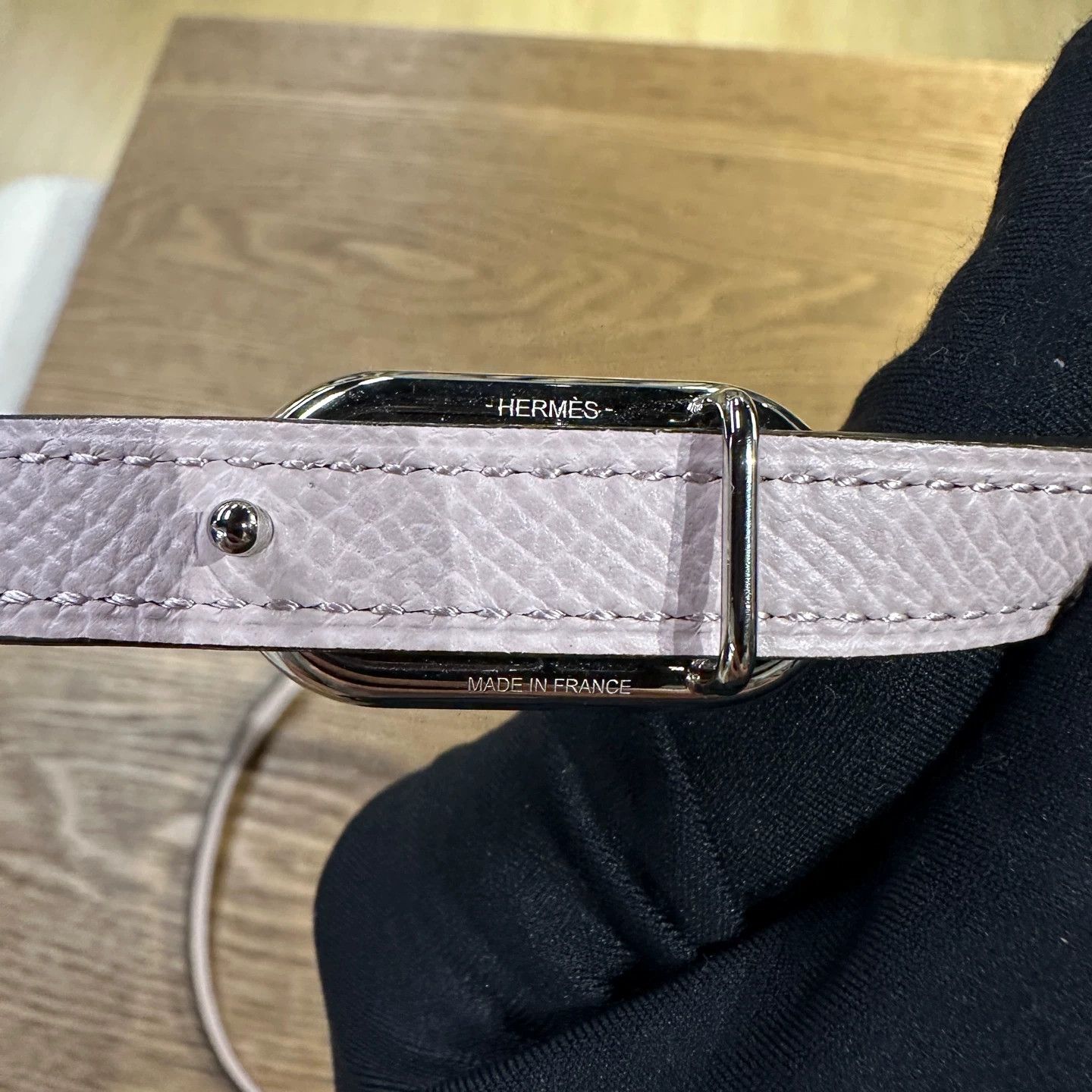Hermes Hermes may662 Pig Nose Silver Buckle Belt Size ONE SIZE - 3 Thumbnail