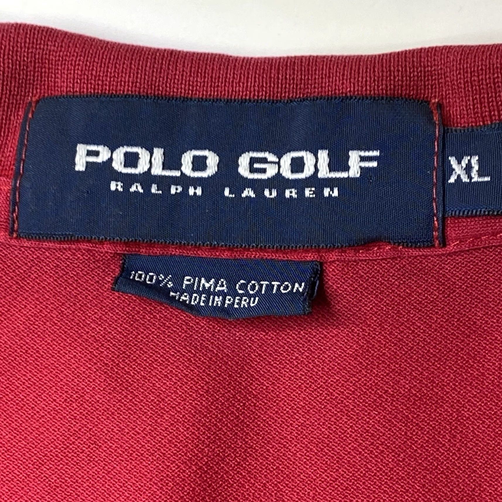 Polo Ralph Lauren VINTAGE Polo Golf Ralph Lauren Shirt Mens Red XL 100% Pima Cotton Size US XL / EU 56 / 4 - 5 Thumbnail