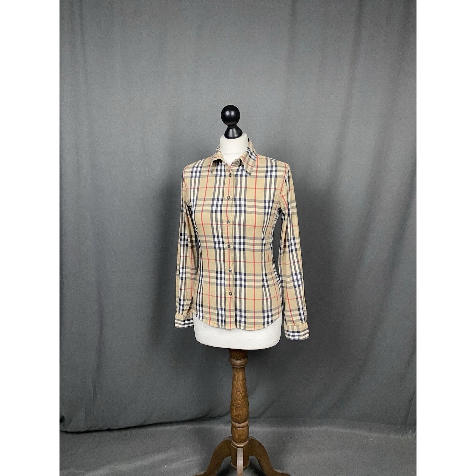 Burberry Burberry Nova Check Women's Beige Longsleeve Shirt Size S Size S / US 4 / IT 40 - 4 Thumbnail