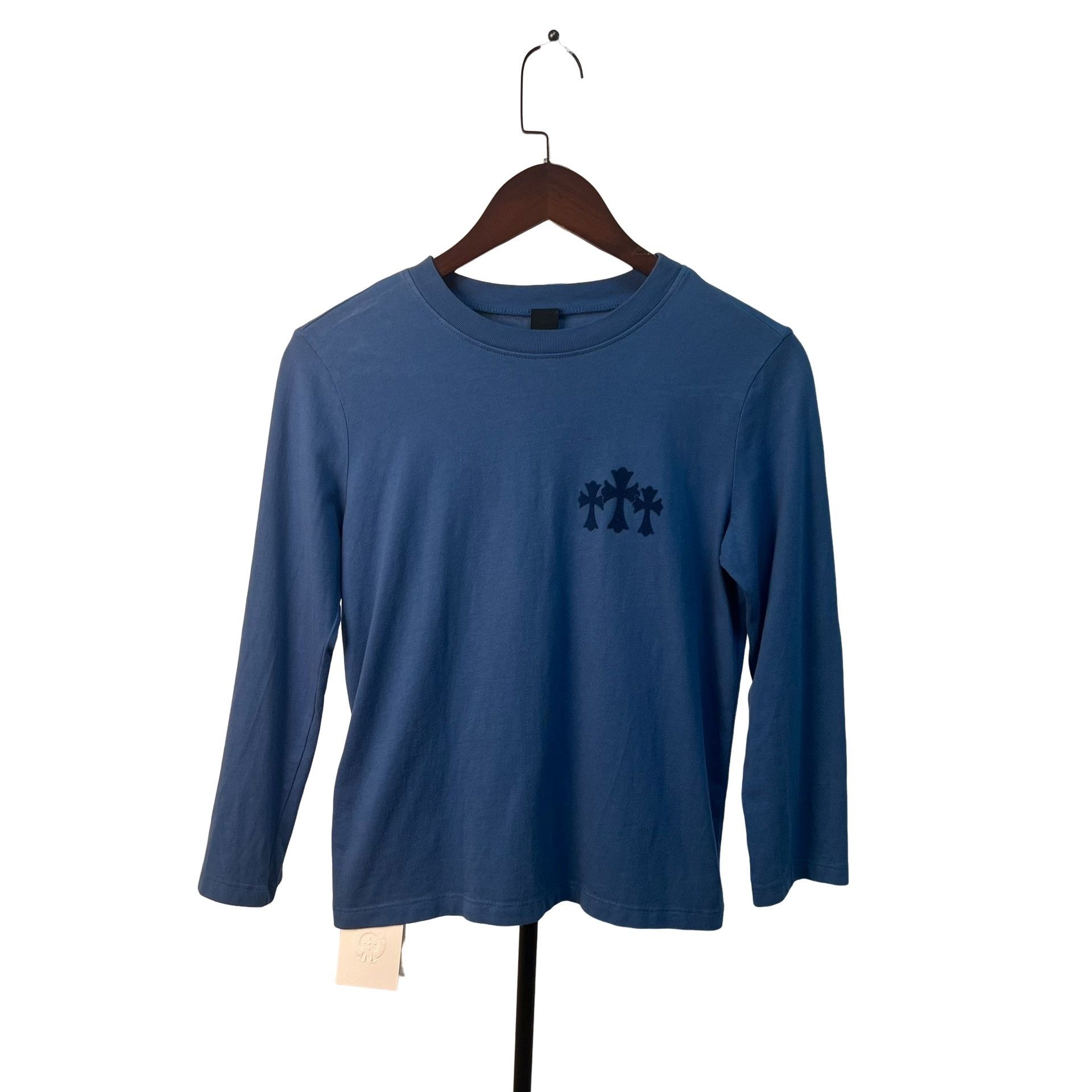 Chrome Hearts Chrome Hearts Triple Cross Flocked L/S T-Shirt XS Size US XS / EU 42 / 0 - 1 Thumbnail