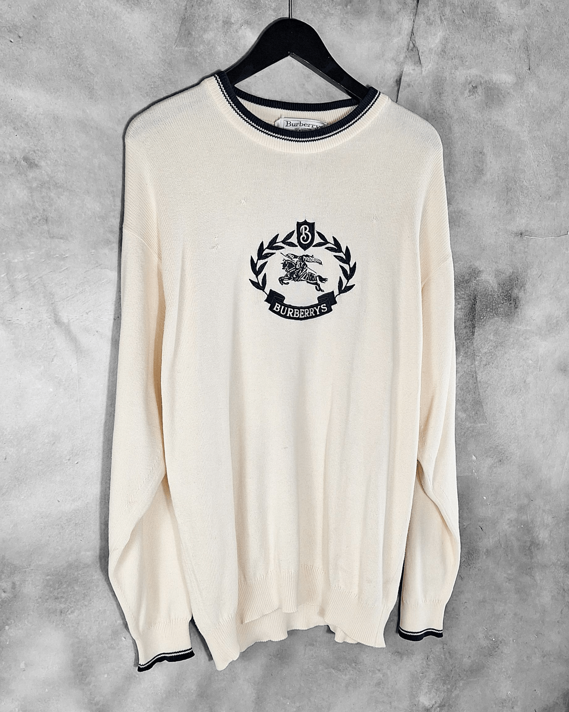 Burberry Vintage Burberry Knit Sweatshirt Size US L / EU 52-54 / 3 - 2 Thumbnail