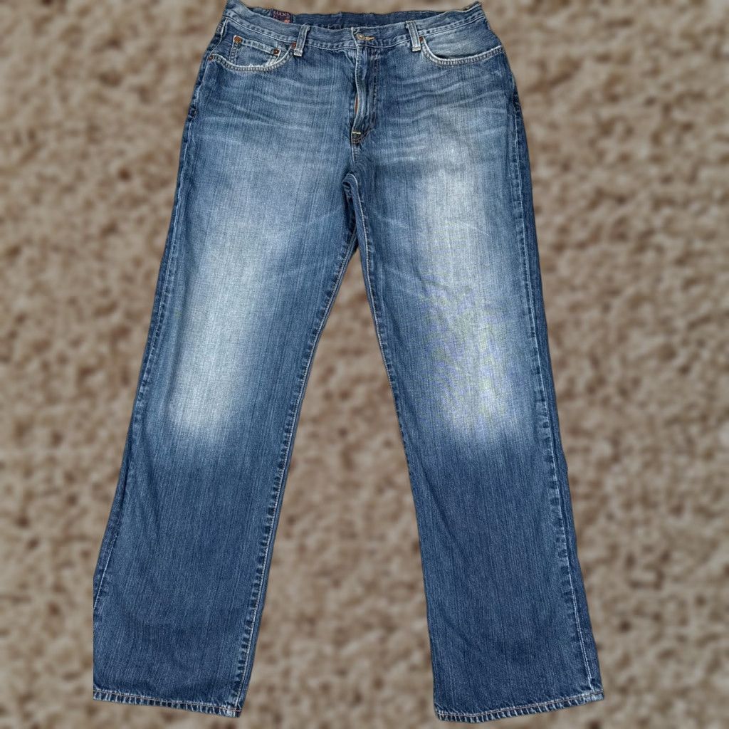 Lucky Brand VINTAGE Lucky Brand Jeans Mens 36x33 Blue Denim Bootcut Ashbury 181 100% Cotton Size US 36 / EU 52 - 1 Thumbnail
