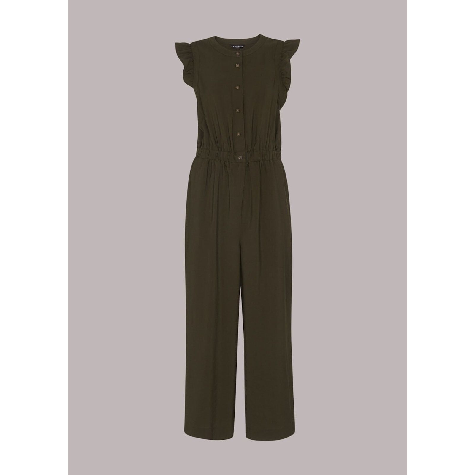 Whistles WHISTLES Women straight Jumpsuit Khaki Size 8 A000120 Size 30" / US 8 / IT 44 - 2 Thumbnail