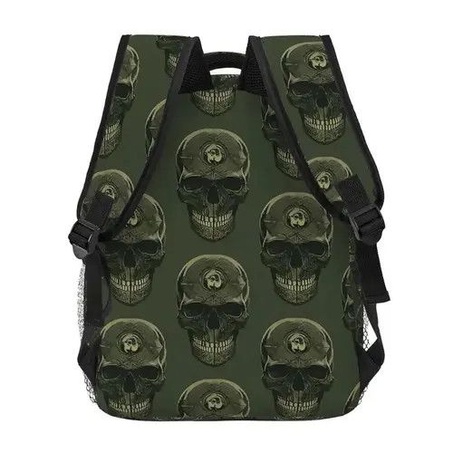 Japanese Brand Green Skulls Backpack Size ONE SIZE - 4 Thumbnail