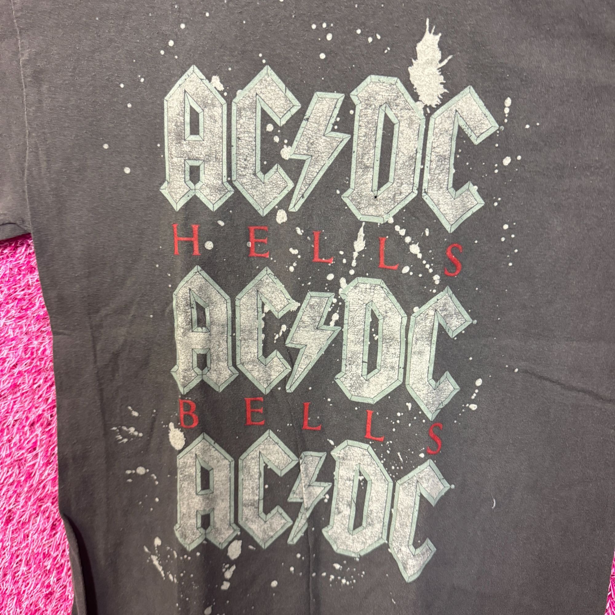 AC/DC AC/DC Splatter Spell Out Hells Bells Hard Rock Band Tee M Size US M / EU 48-50 / 2 - 2 Thumbnail