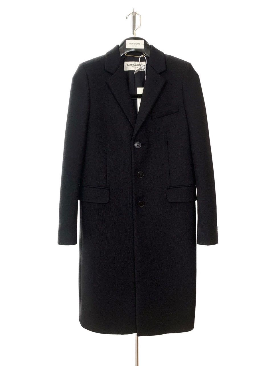 Saint Laurent Paris Saint Laurent SLP Black Long Coat Size XS / US 0-2 / IT 36-38 - 1 Thumbnail