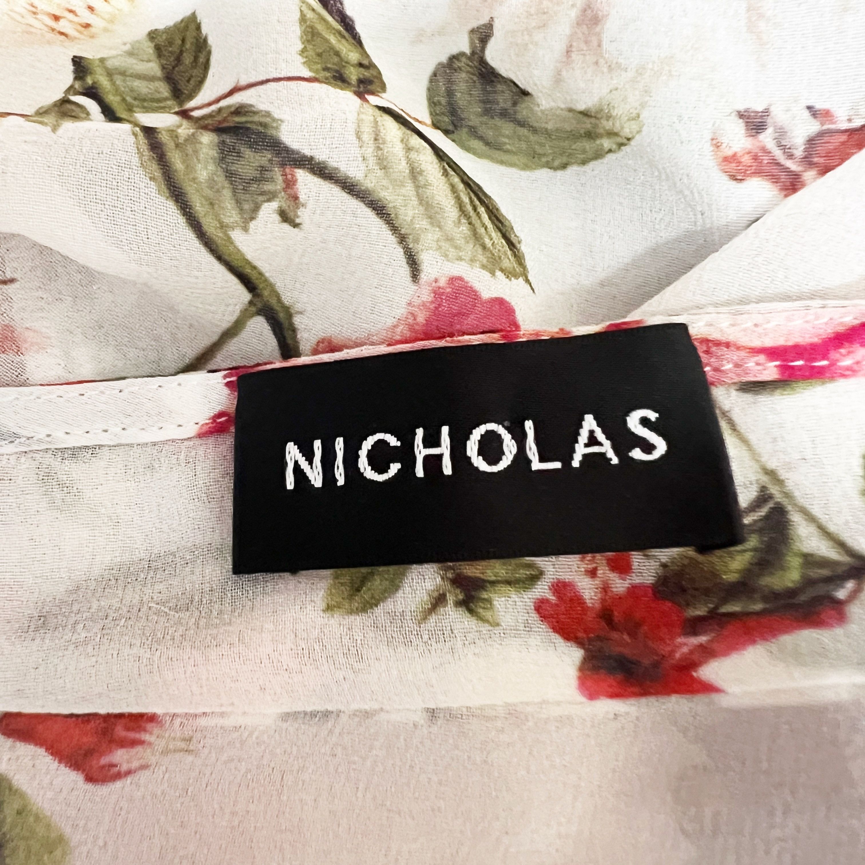 NICHOLAS Nicholas Silk Chiffon Semi Sheer Long Sleeve Size XS / US 0-2 / IT 36-38 - 2 Thumbnail