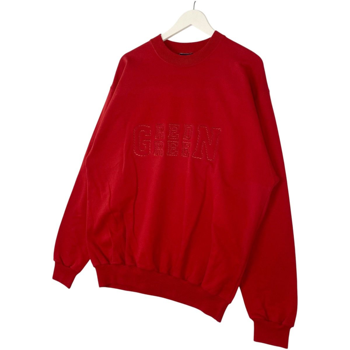 Vintage Vintage Red/Green Crewneck Sweatshirt Red Pullover Jumper M Size US M / EU 48-50 / 2 - 2 Thumbnail