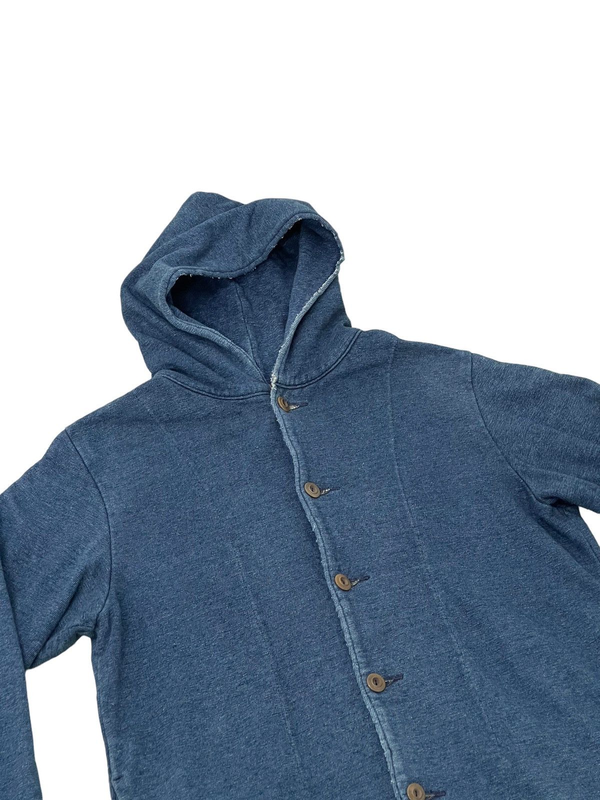 45rpm Button Hoodie 45rpm Indigo Sweatshirt Naval Distress 5🟩5 Size US M / EU 48-50 / 2 - 7 Thumbnail
