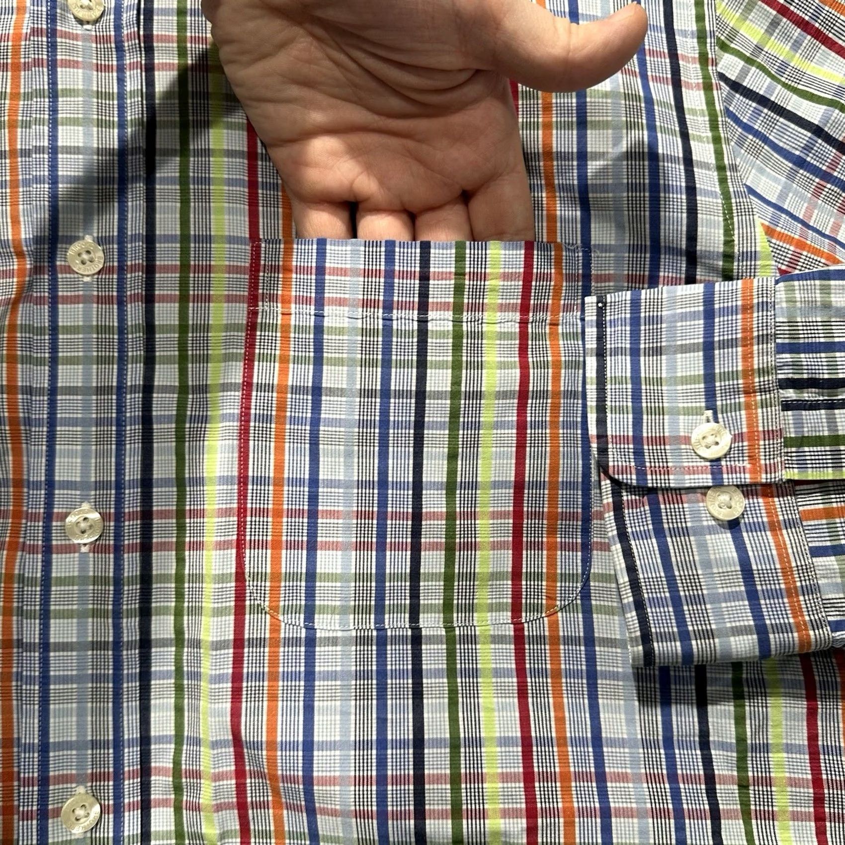 Brooks Brothers Brooks Brothers Original Polo Shirt Mens Large Blue Plaid Slim Fit Button Down Size US L / EU 52-54 / 3 - 7 Thumbnail