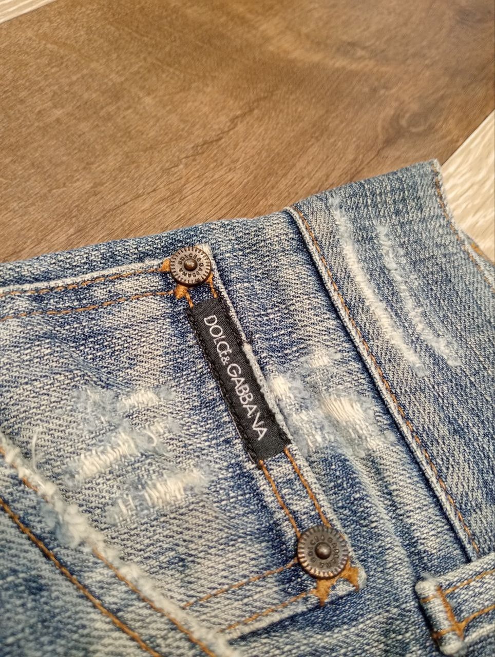 Dolce & Gabbana DOLCE & GABBANA BLUE DENIM DISTRESSED PANTS Size US 32 / EU 48 - 9 Thumbnail