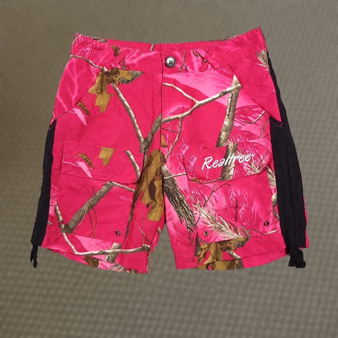 Realtree VINTAGE RealTree APC Camo Shorts Women’s Medium Pink Cargo Pocket Outdoors Moisture Wicking Size 32" / US 10 / IT 46 - 1 Thumbnail