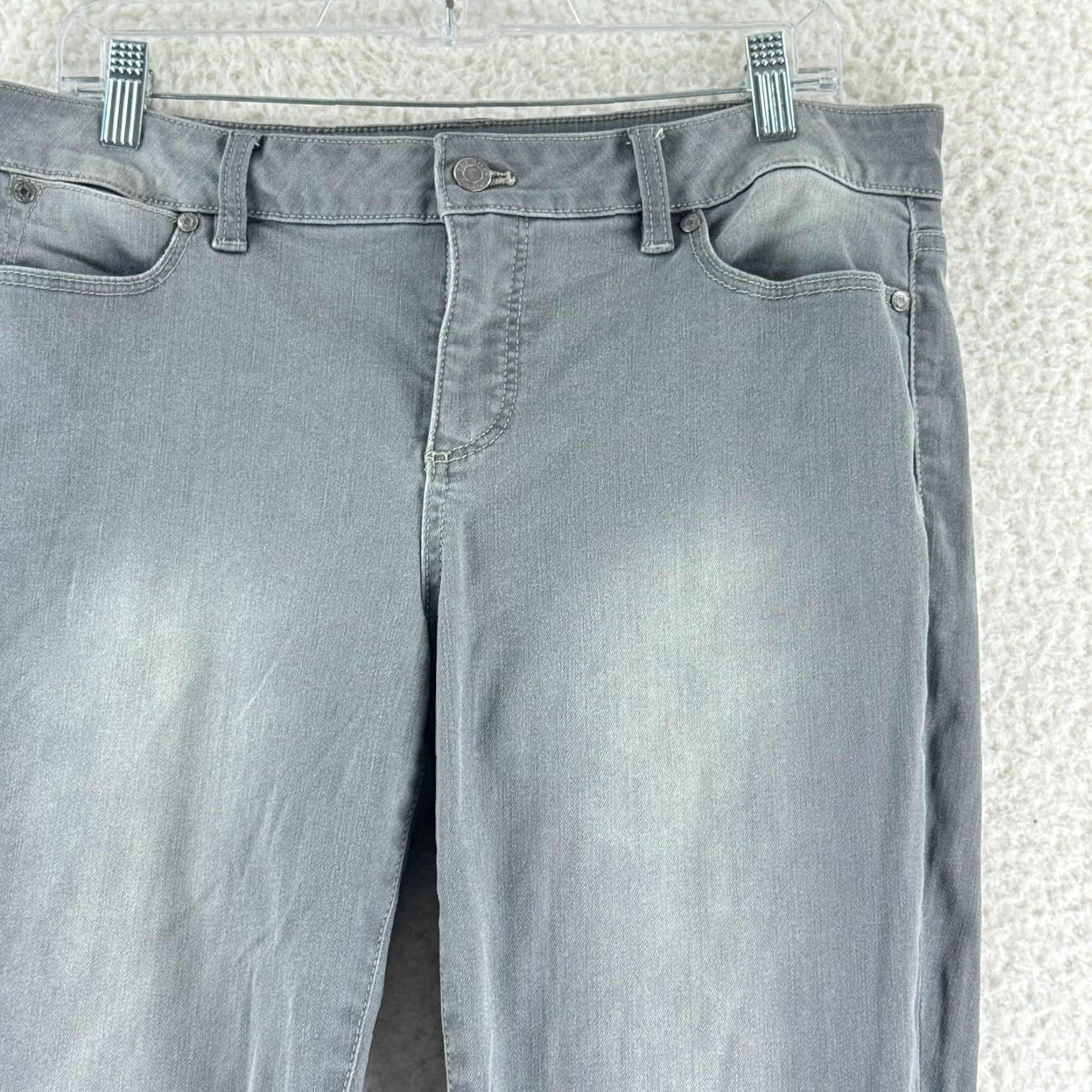 Talbots Talbots Jeans Womens Petite Gray Denim Signature Ankle Mid-Rise 12 City 90s Womens Size 34" / US 12 / IT 48 - 2 Thumbnail