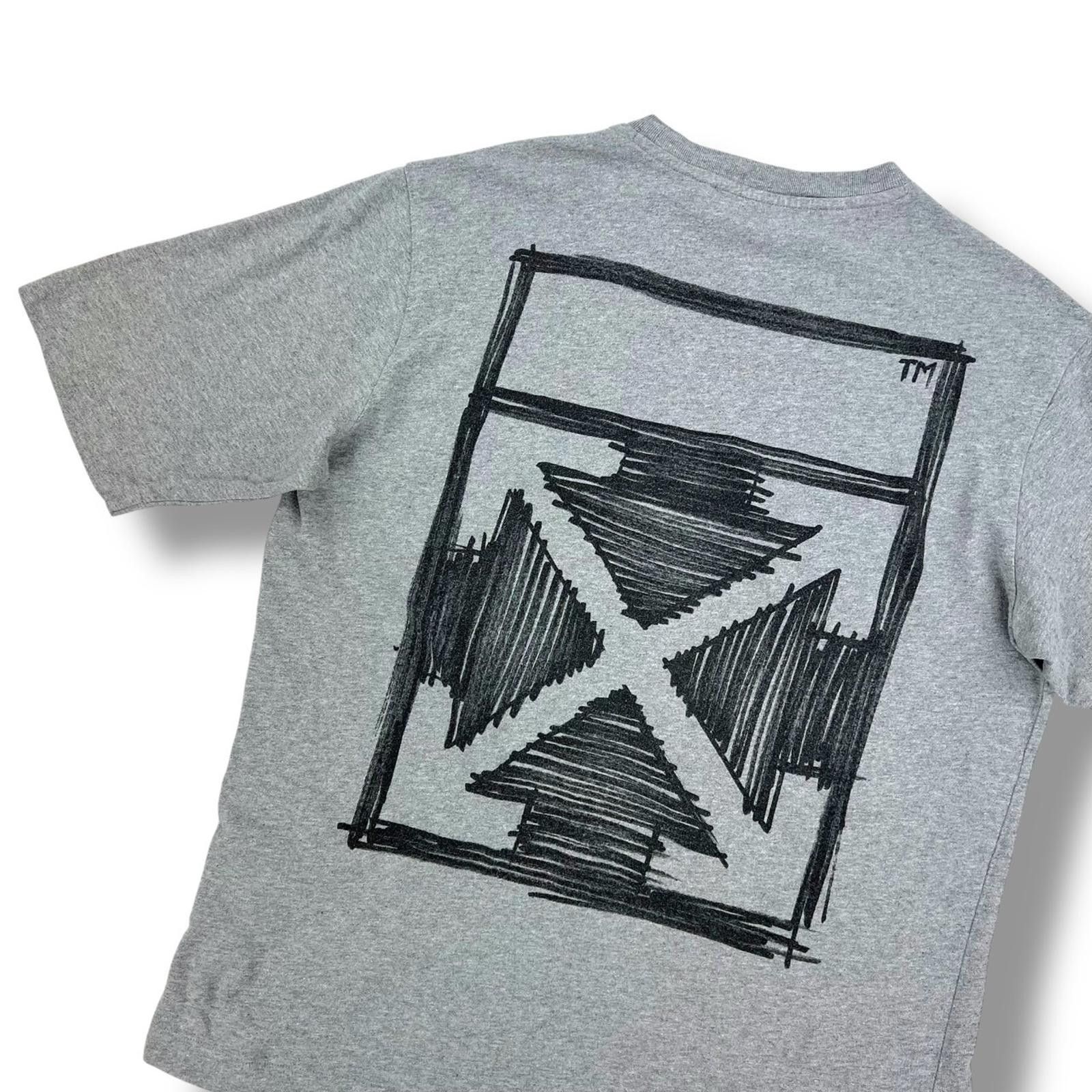 Off-White Negative Mark Arrows Grey T Shirt