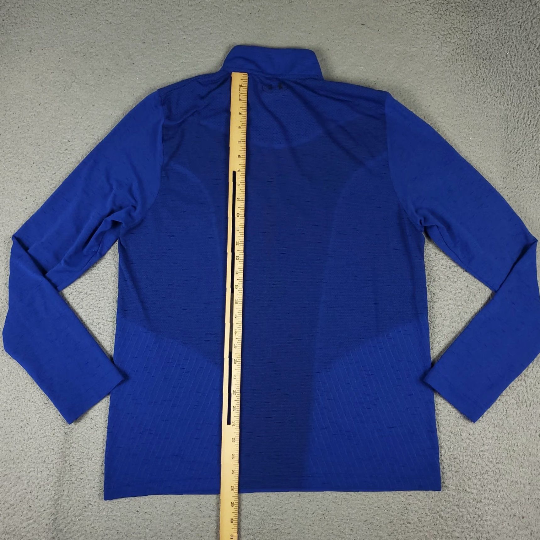 Under Armour Under Armour Shirt Mens Large Blue HeatGear Fitted Athletic Quarter Zip Pullover Size US L / EU 52-54 / 3 - 5 Thumbnail