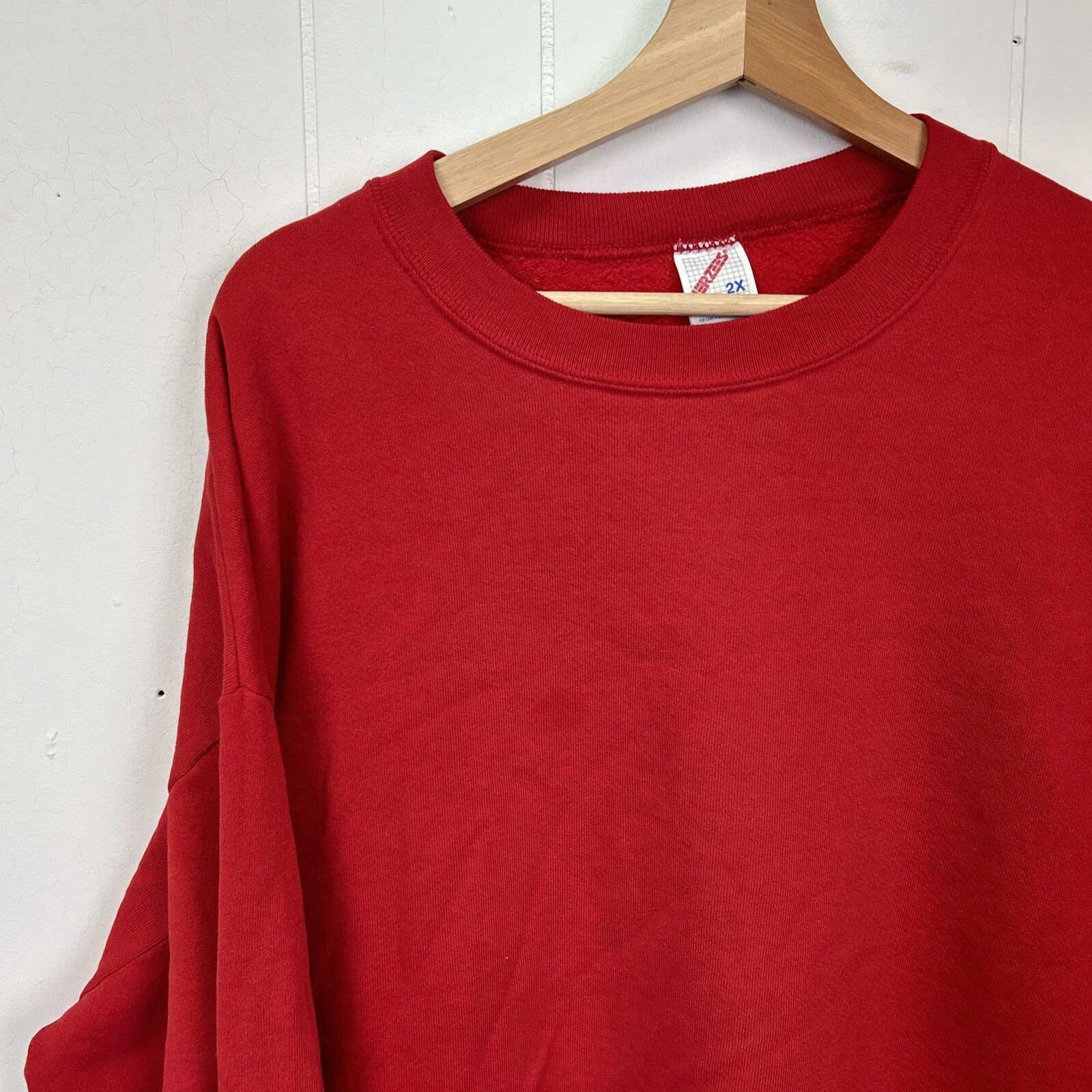 Jerzees Jerzees Vintage Red Crewneck Sweatshirt Pullover Size 2XL Size US XXL / EU 58 / 5 - 2 Thumbnail