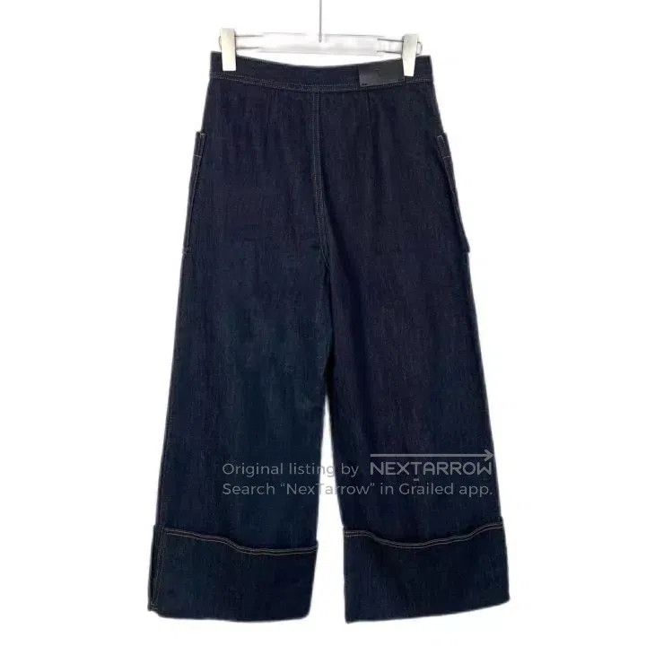 Fendi Fendi Dark Blue Cotton Denim Wide Leg Pants Size 27" / US 4 / IT 40 - 2 Thumbnail