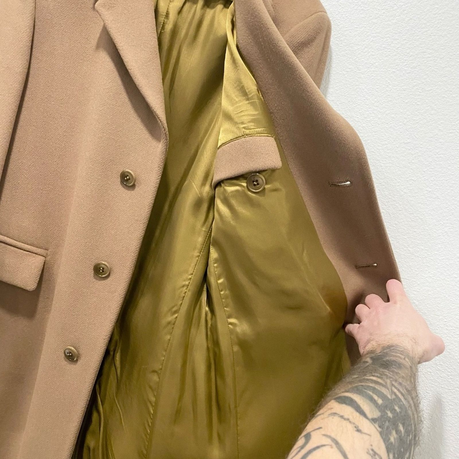 Robert Geller Teller Vintage Original Import Men's Wool Overcoat - 44 Size US L / EU 52-54 / 3 - 4 Thumbnail