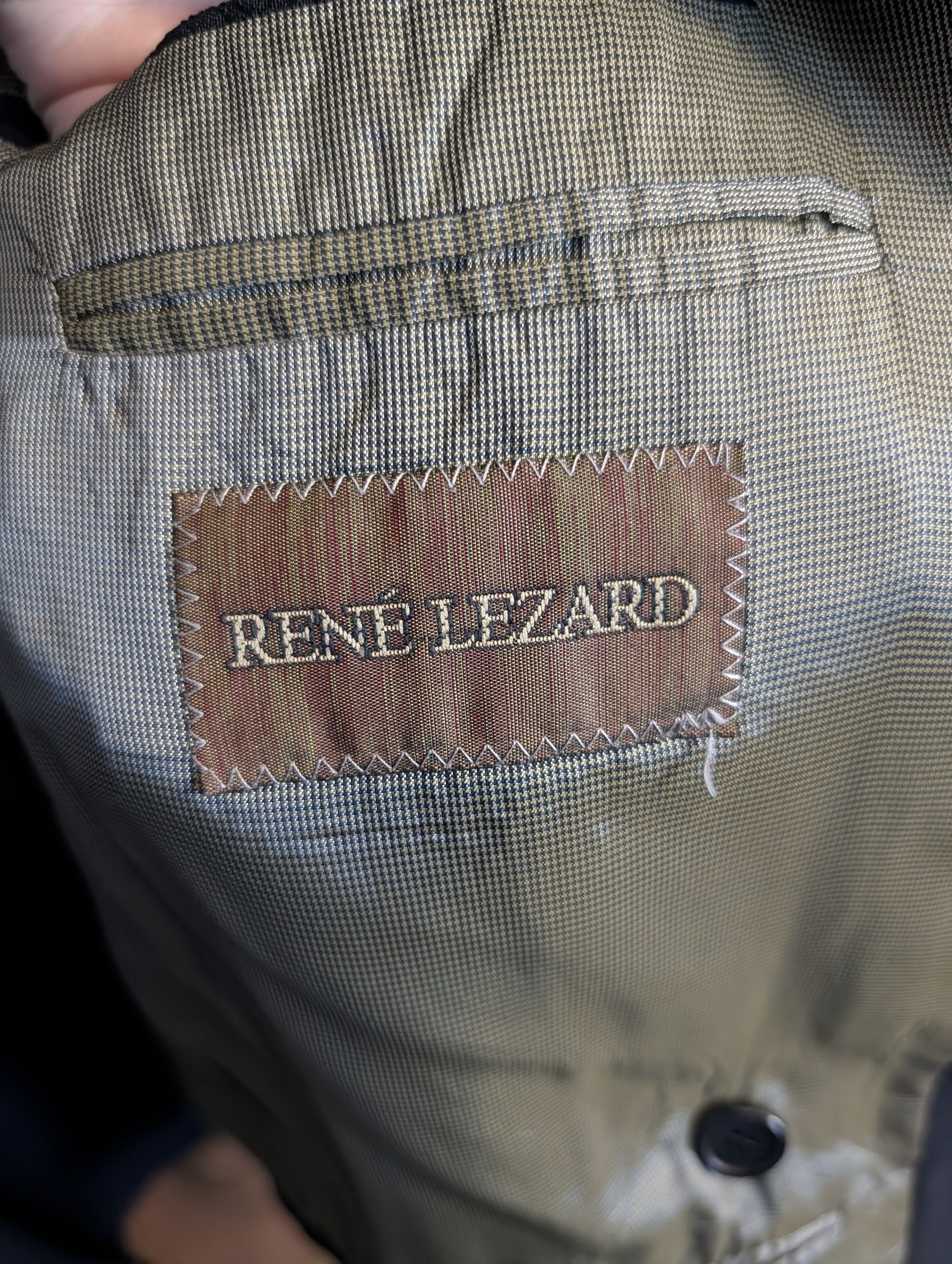 Other RENE LEZARD black double breasted blazer textured VTG Size 42S - 10 Thumbnail