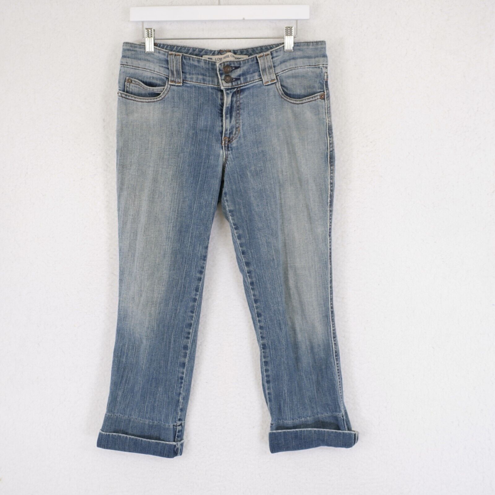 Gap Gap Low Rise Cropped Denim Stone Wash Blue Denim Jeans Size Size 32" / US 10 / IT 46 - 1 Thumbnail