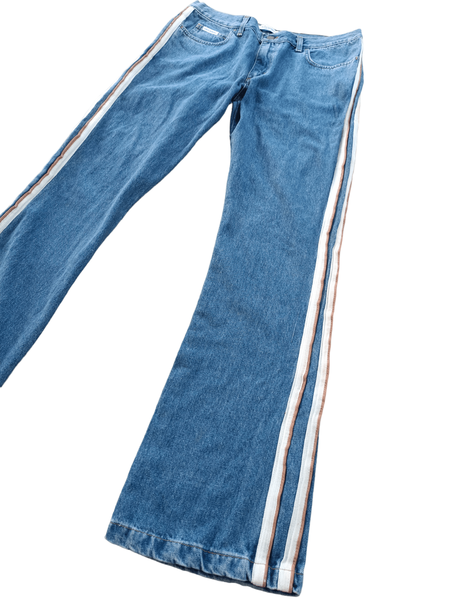 Dolce & Gabbana RARE 🔥 Flared Dolce & Gabbana Double Stripe Denim Size US 34 / EU 50 - 2 Thumbnail