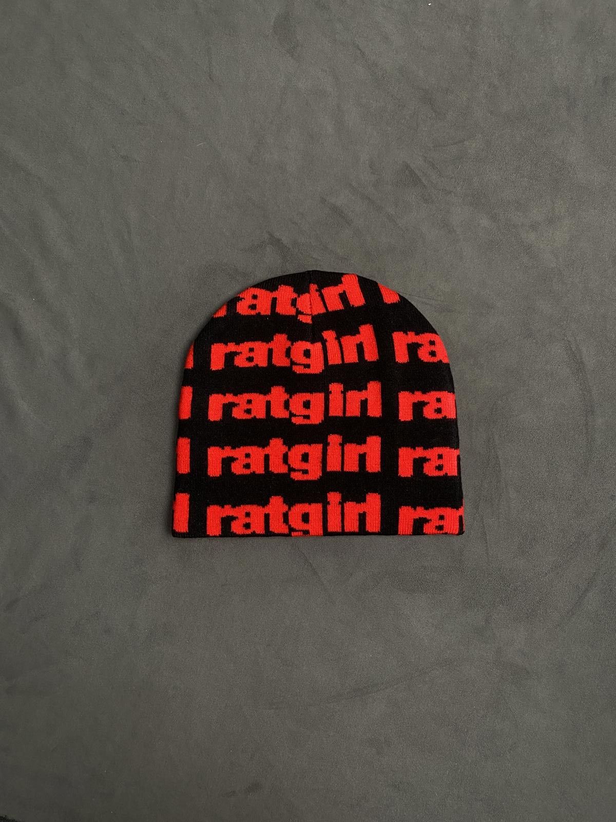 Stray Rats Ratgirl Classic Logo No Cuff Black Beanie Hats OS