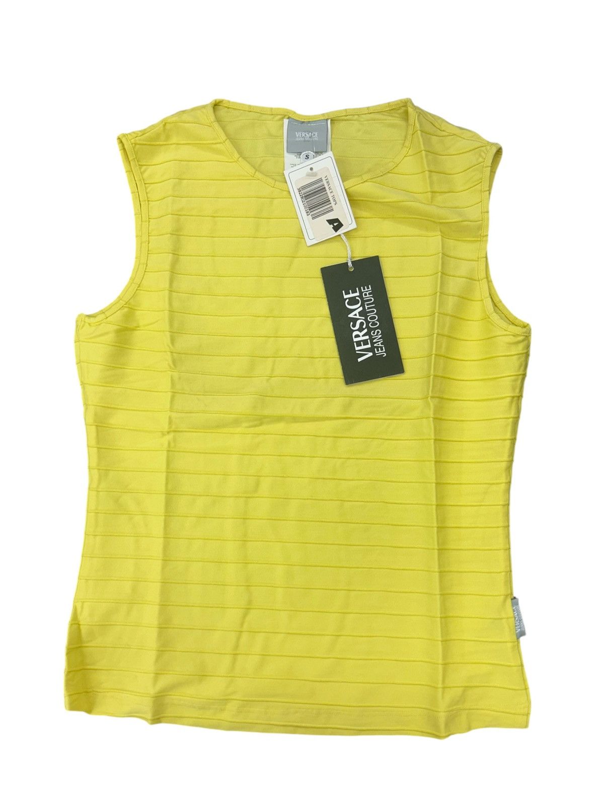 Versace Jeans Couture Vintage Versace Jeans Couture Lime Neon Ribbed TankTop NWT S Size S / US 4 / IT 40 - 2 Thumbnail