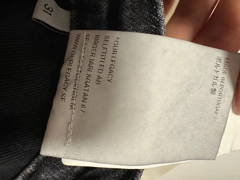 Our Legacy our legacy size 31 22ss Third Cut Butterfly Stitched Jeans Size US 31 - 8 Thumbnail