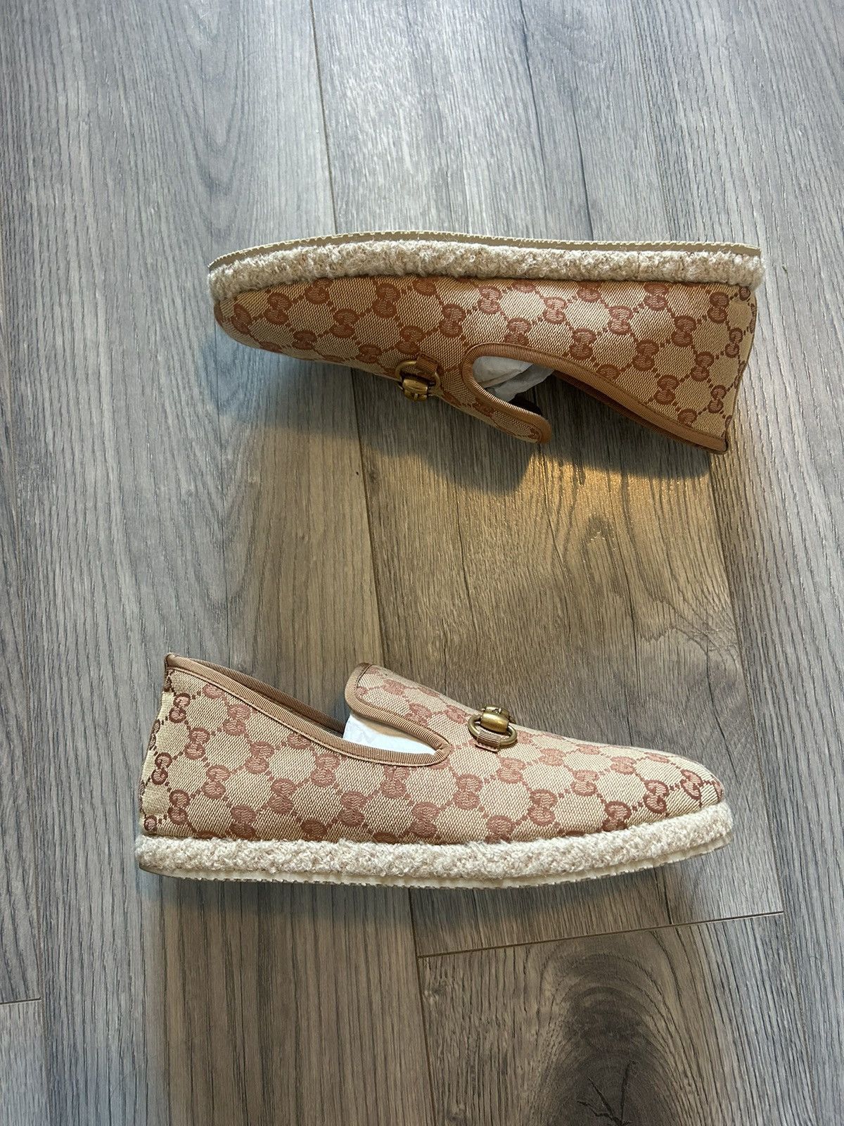 Gucci Gucci Horsebit Espadrilles with Monogram Canvas - Size 7 Size US 7 / EU 40 - 1 Thumbnail