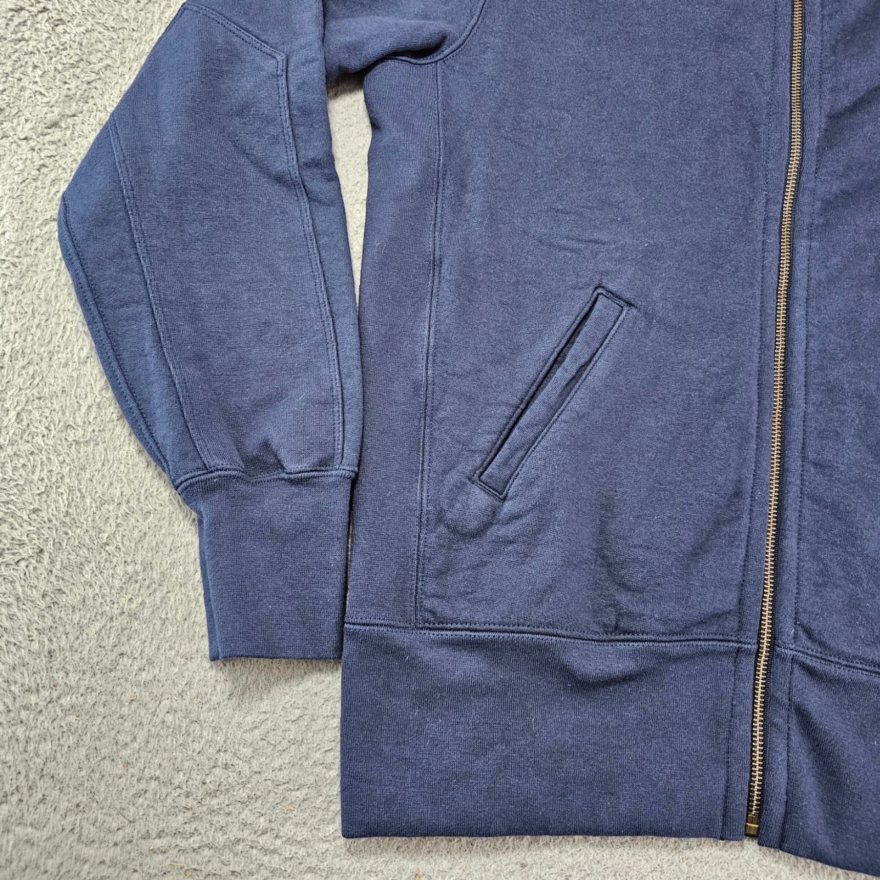 Vintage VINTAGE American Giant Sweatshirt Mens S Blue Cotton Full Zip Crew Neck? Size US S / EU 44-46 / 1 - 3 Thumbnail