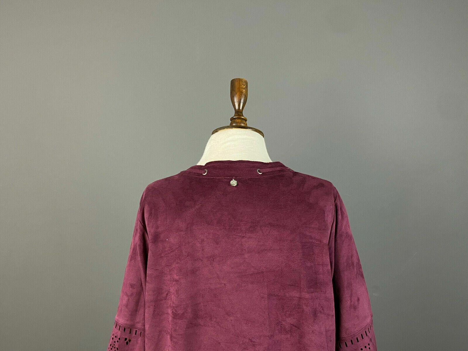 Designer Ladies Tredy Red V-Neck Aztec Print Cardigan Cape Size 44 Size M / US 6-8 / IT 42-44 - 7 Thumbnail