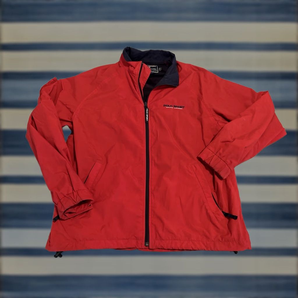 Ralph Lauren VINTAGE Ralph Lauren Polo Sport Windbreaker Jacket - Red Nylon Full Zip Medium Mens Polo Sport Windbreaker Jacket Full Zip Red Nylon Logo Accents 90s Size US M / EU 48-50 / 2 - 1 Thumbnail