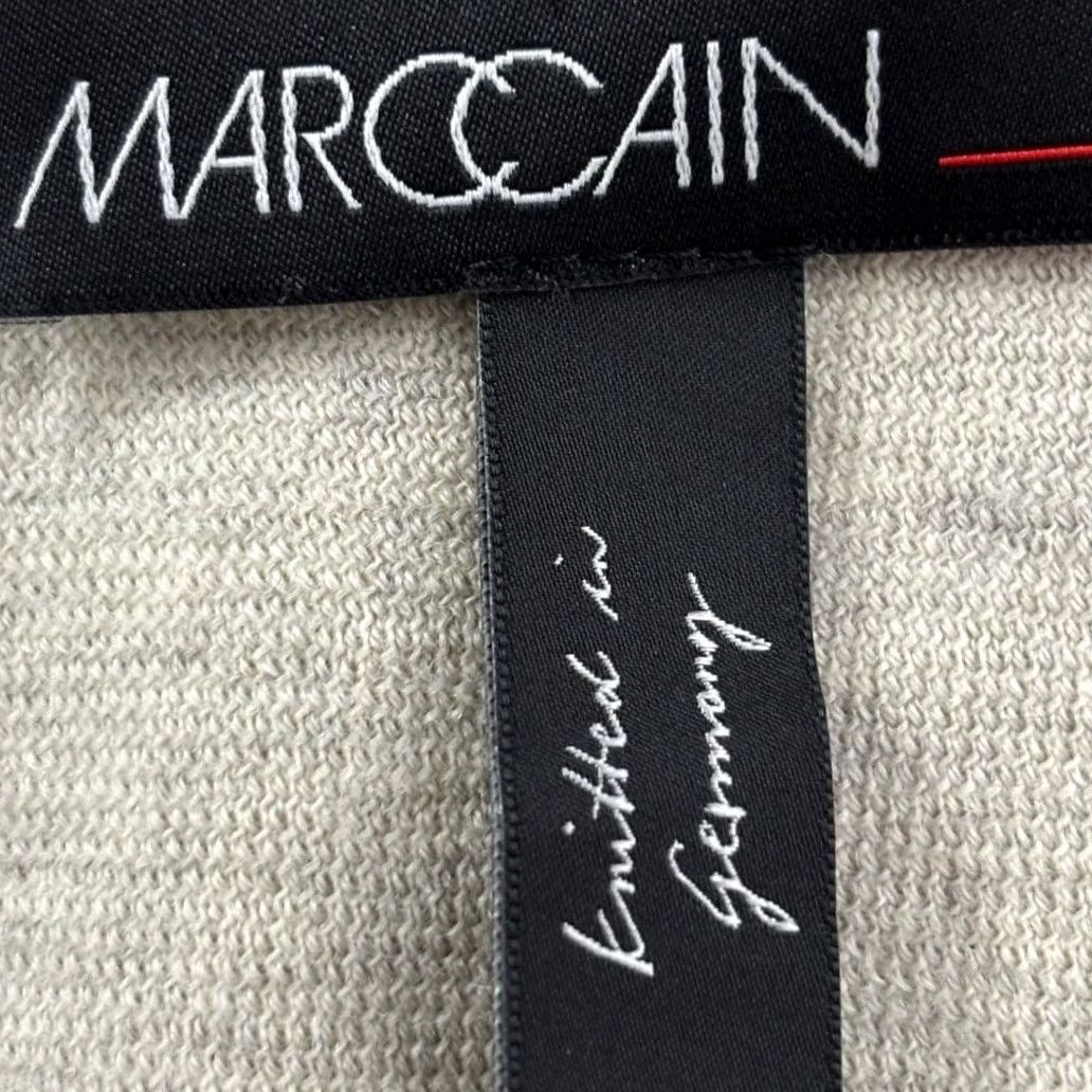 Vintage Marc Cain Sweater Wool Blend V-Neck Knit Beige Women XS Regular Fall Winter Pullover Solid Dry Clean Only Size XS / US 0-2 / IT 36-38 - 5 Thumbnail