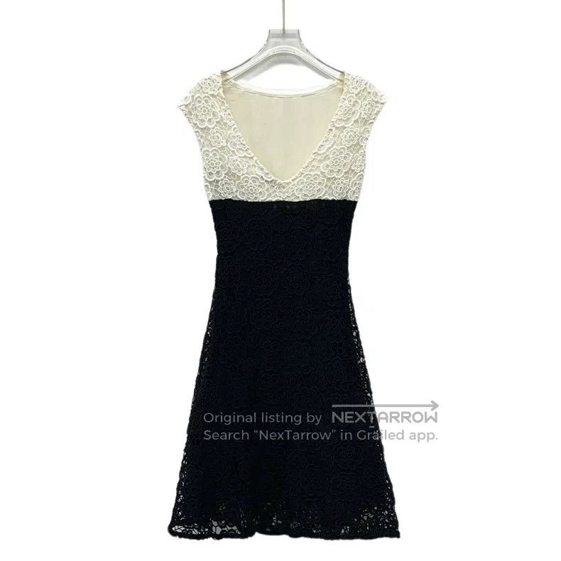 Dior Dior Colour-blocked floral lace hollow embroidery cotton r Size XS / US 0-2 / IT 36-38 - 2 Thumbnail