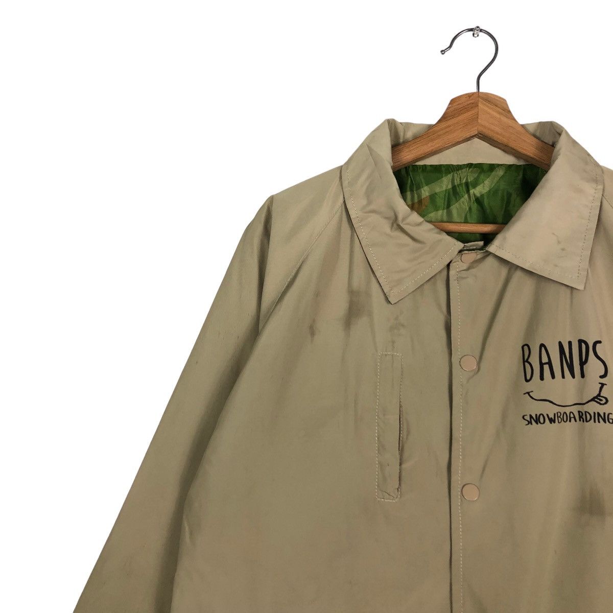 Japanese Brand 🔥Very Worn Bomber Jacket Banps Snowboarding Big Logo Size US M / EU 48-50 / 2 - 7 Thumbnail